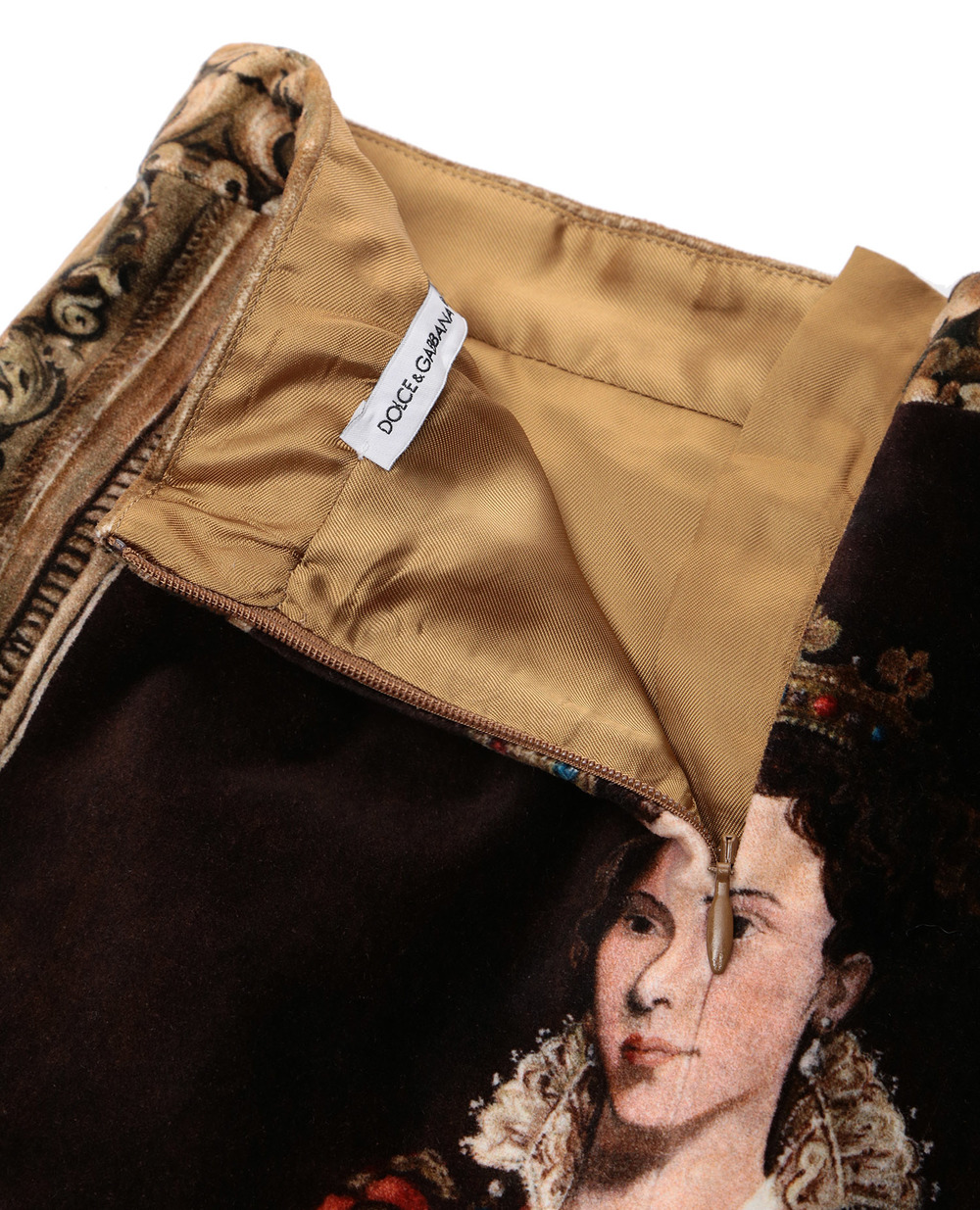 Детская бархатная юбка Dolce&Gabbana Kids L53I39-G7TRN-S, черный цвет • Купить в интернет-магазине Kameron