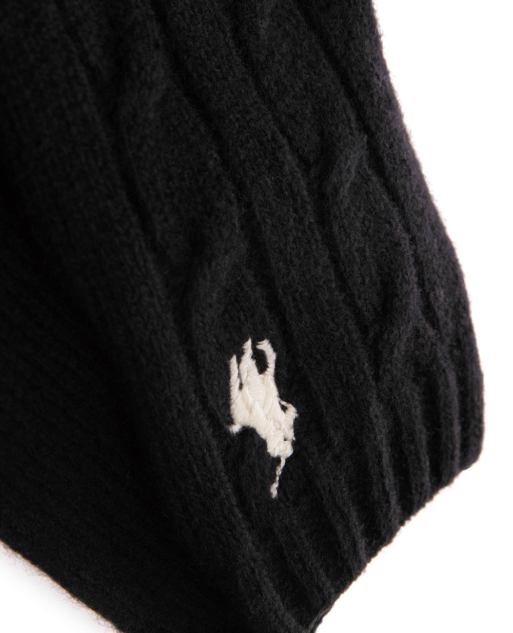 Шерстяные перчатки Polo Ralph Lauren 455779047001, черный цвет • Купить в интернет-магазине Kameron