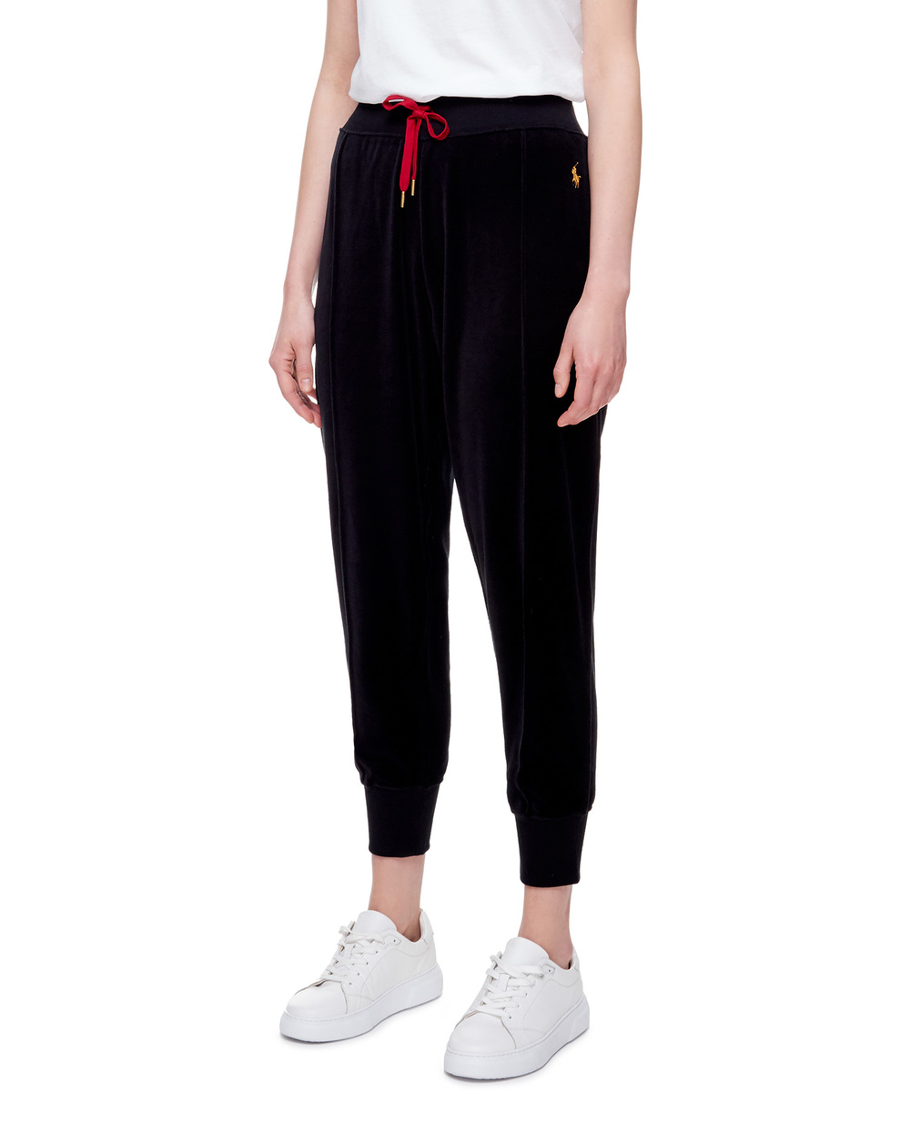 Велюрові спортивні штани Polo Ralph Lauren 211857289001, чорний колір • Купити в інтернет-магазині Kameron