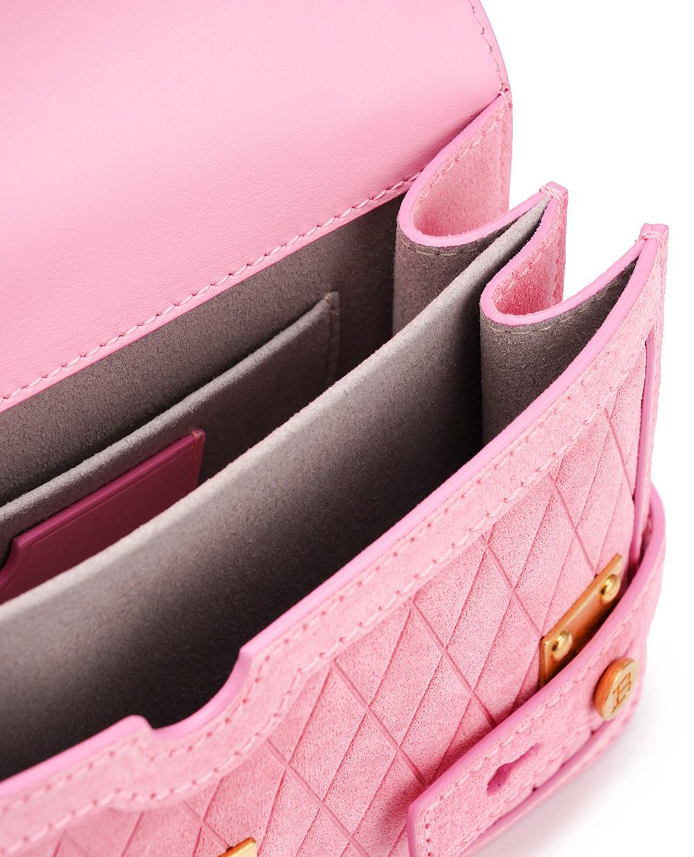 Кожаная сумка B-Buzz 24 Balmain CN0DA829LCLG, розовый цвет • Купить в интернет-магазине Kameron