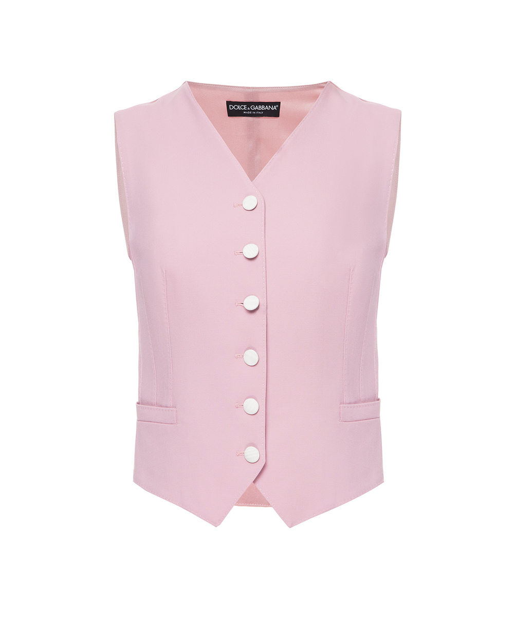 Шерстяной жилет Dolce&Gabbana F79H6T-FUBAJ, розовый цвет • Купить в интернет-магазине Kameron