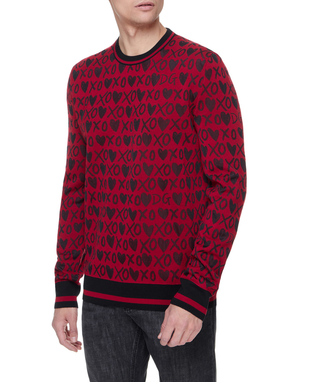 Шерстяной джемпер Dolce&Gabbana GXI05T-JCMU3, красный цвет • Купить в интернет-магазине Kameron