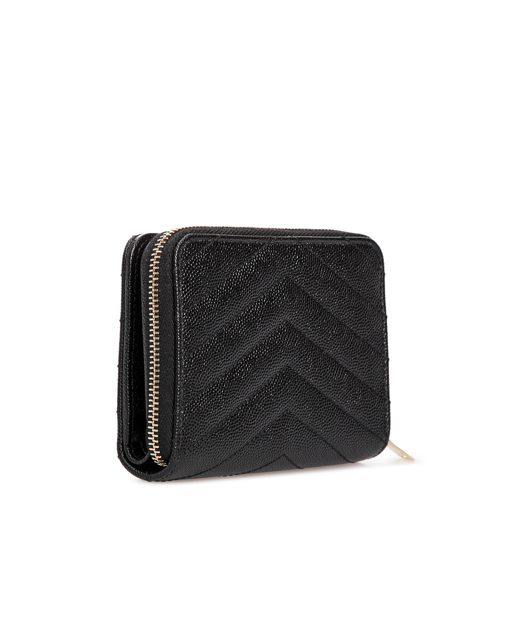 Кожаный кошелек Saint Laurent 403723-BOW01-, черный цвет • Купить в интернет-магазине Kameron