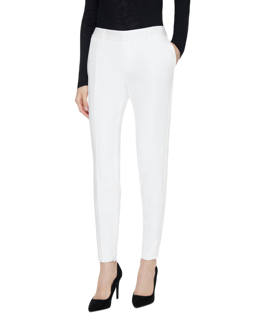 Вовняні штани Saint Laurent 516111-Y513W, білий колір • Купити в інтернет-магазині Kameron