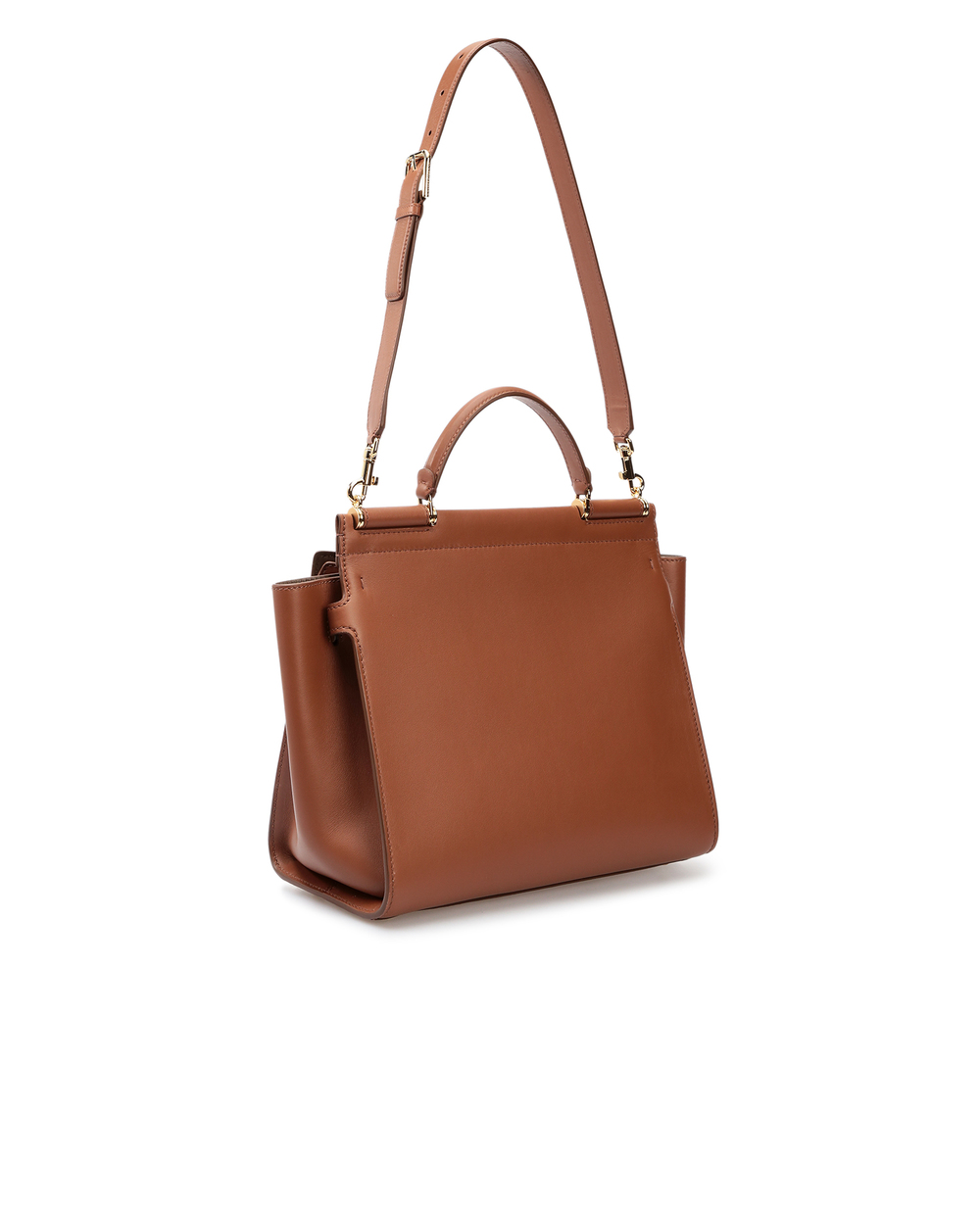 Кожаная сумка Sicily Dolce&Gabbana BB6891-AO041, коричневый цвет • Купить в интернет-магазине Kameron