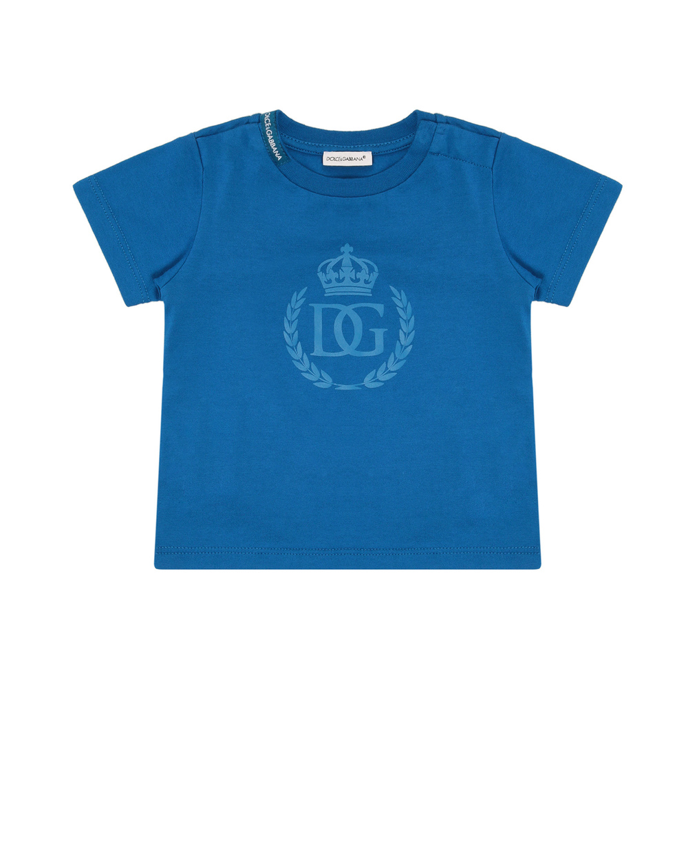 Футболка Dolce&Gabbana Kids L1JT7W-G7YFJ, синий цвет • Купить в интернет-магазине Kameron