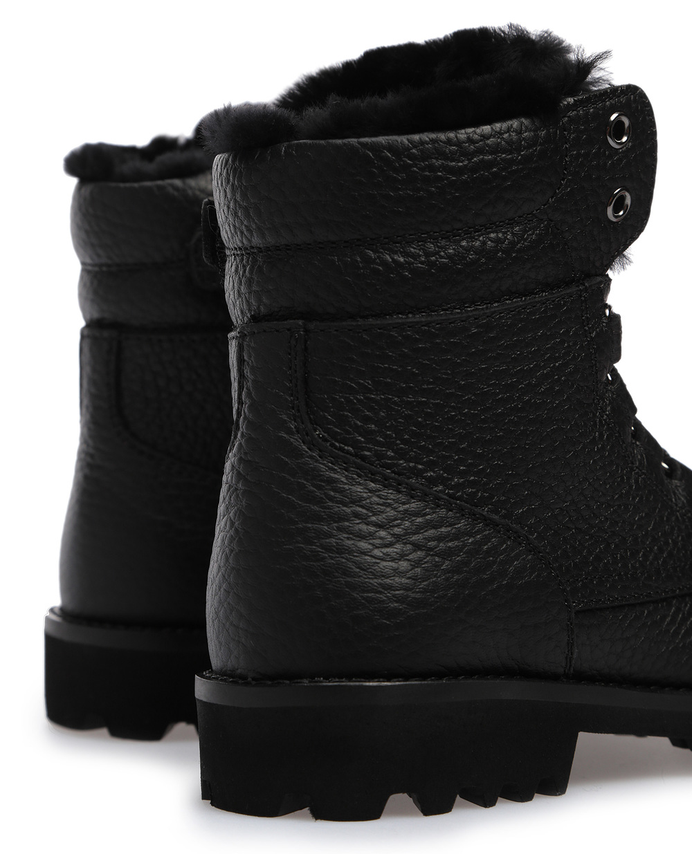 Дитячі шкіряні черевики Dolce&Gabbana Kids DA0731-AA163-M-, чорний колір • Купити в інтернет-магазині Kameron