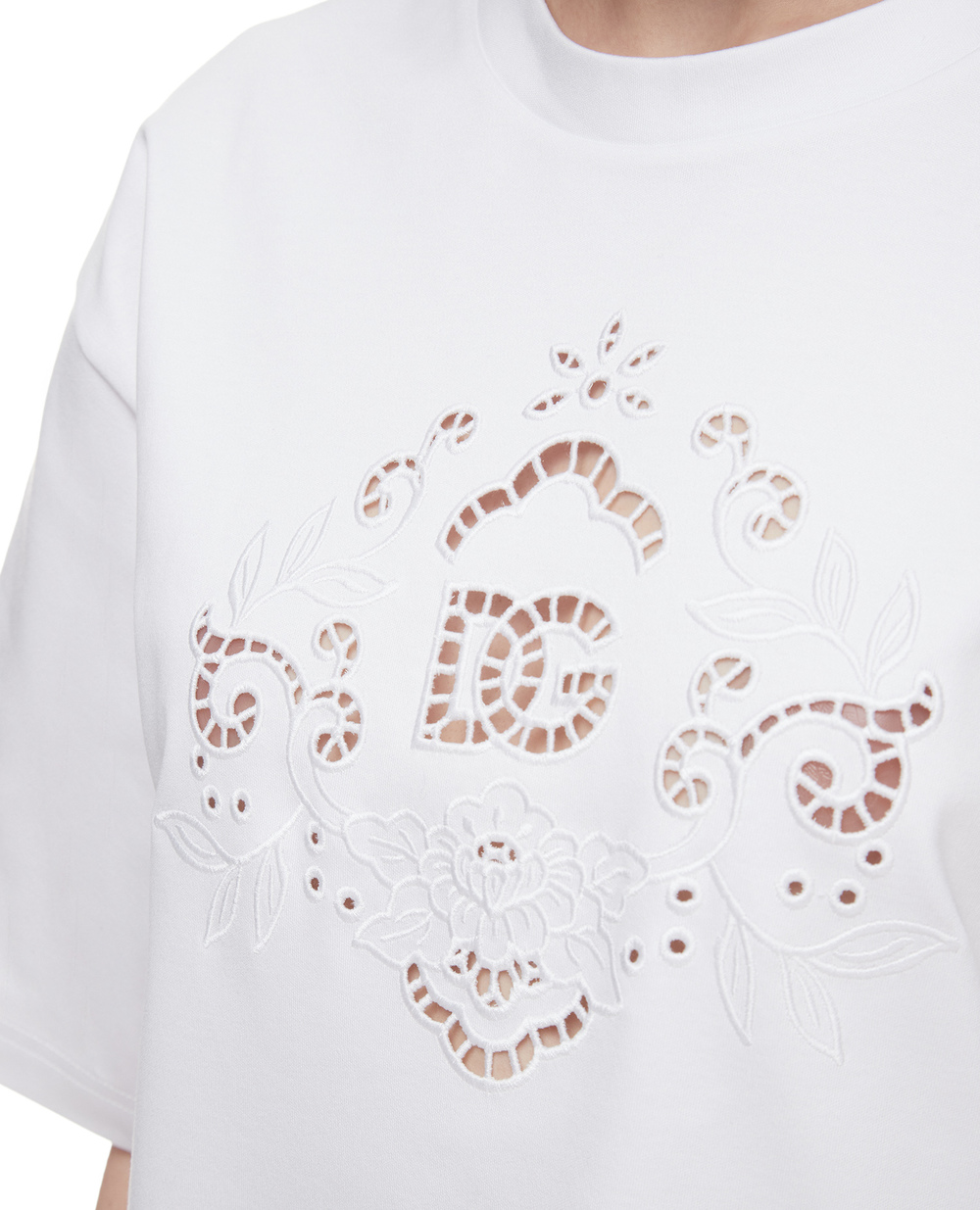 Футболка Dolce&Gabbana F8P31Z-HU7H8, белый цвет • Купить в интернет-магазине Kameron