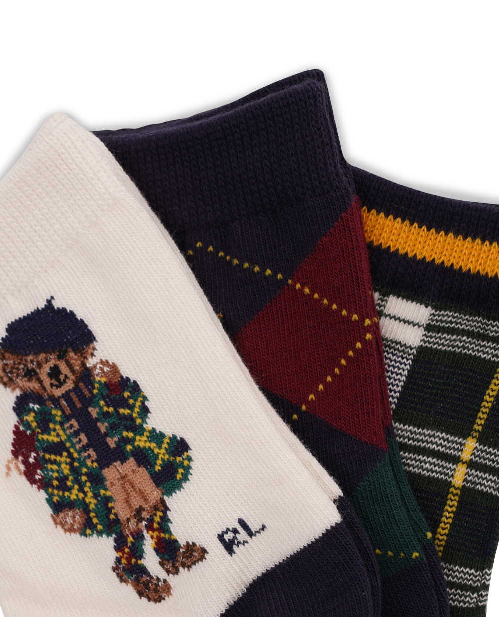 Детские носки Polo Bear (3 пары) Polo Ralph Lauren Kids 446927587001, разноцветный цвет • Купить в интернет-магазине Kameron
