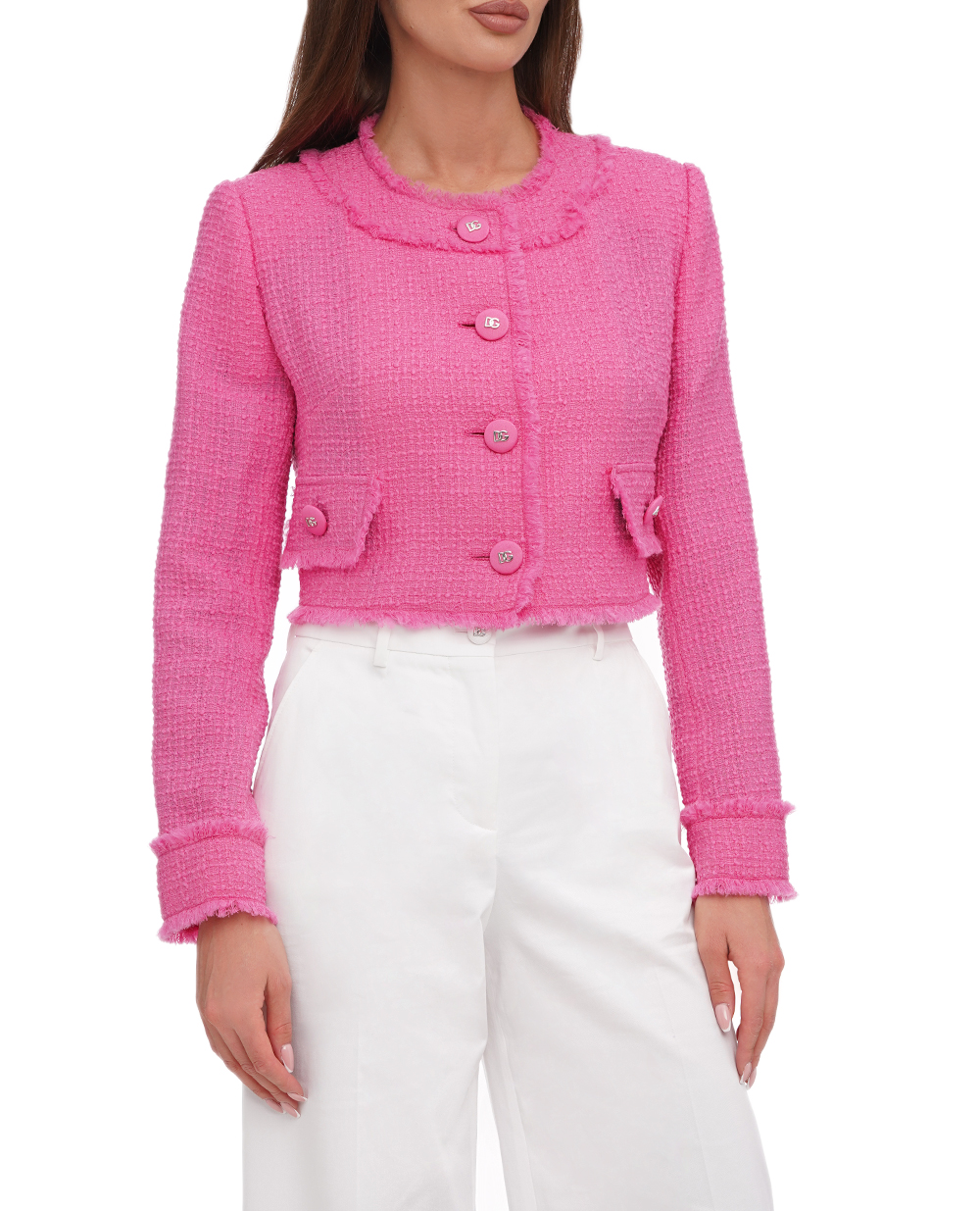 Жакет Dolce&Gabbana F26X8T-FMMHN, розовый цвет • Купить в интернет-магазине Kameron