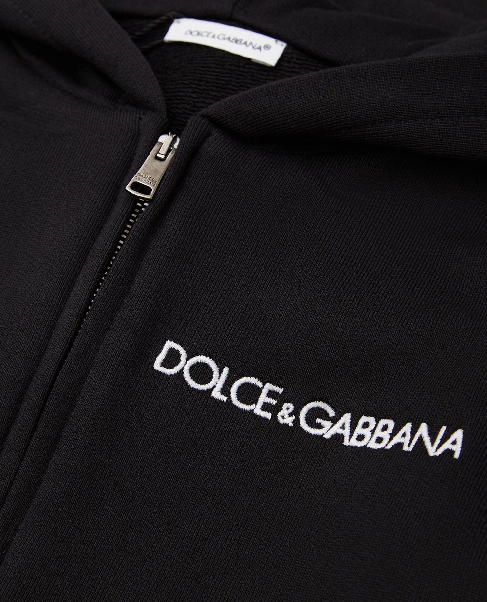 Детский худи Dolce&Gabbana Kids L4JW3E-G7SSZ-S, черный цвет • Купить в интернет-магазине Kameron