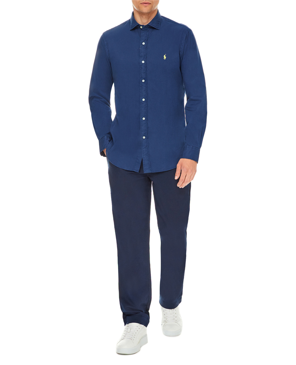 Рубашка Polo Ralph Lauren 710829423002, синий цвет • Купить в интернет-магазине Kameron