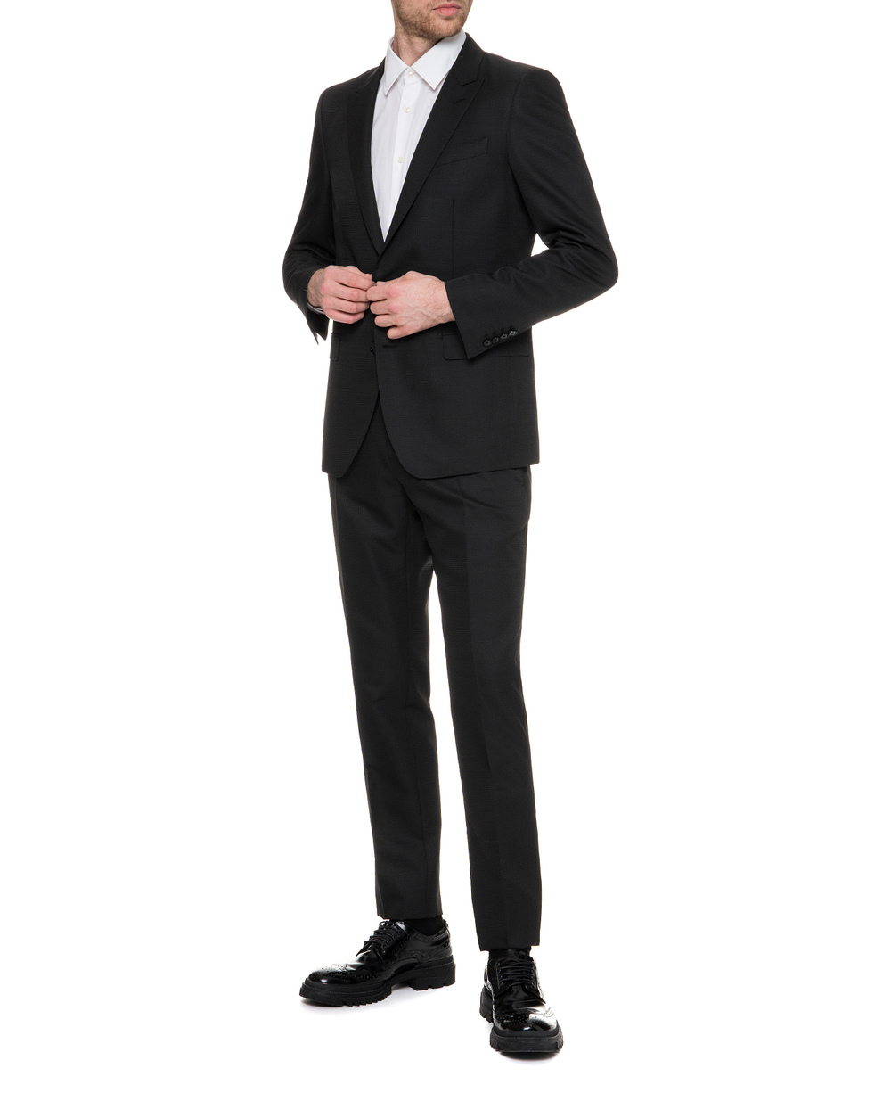 Вовняний костюм Martini (піджак, штани) Dolce&Gabbana GK0RMT-FMMFP, чорний колір • Купити в інтернет-магазині Kameron