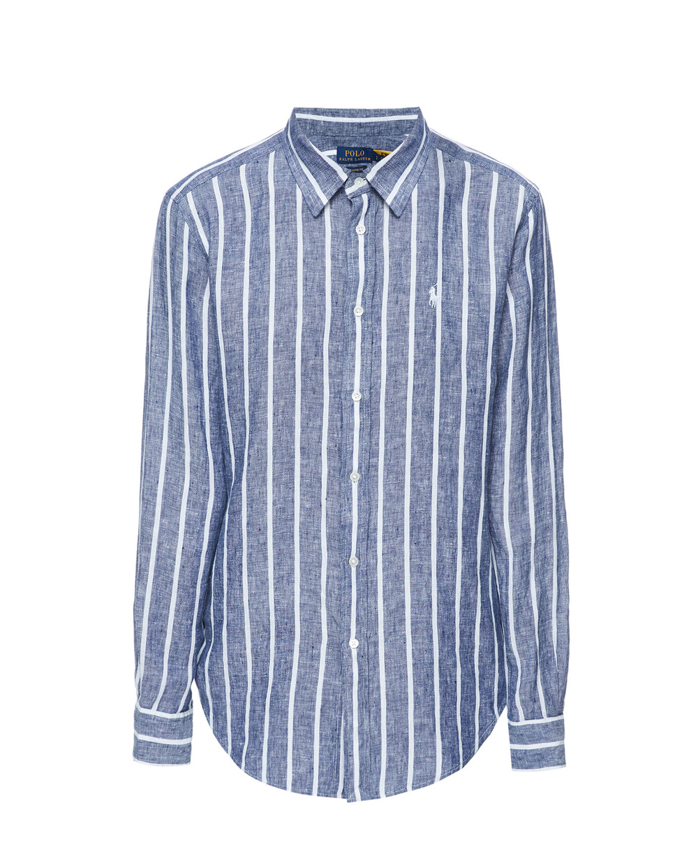 Льняная рубашка Polo Ralph Lauren 211780668009, синий цвет • Купить в интернет-магазине Kameron