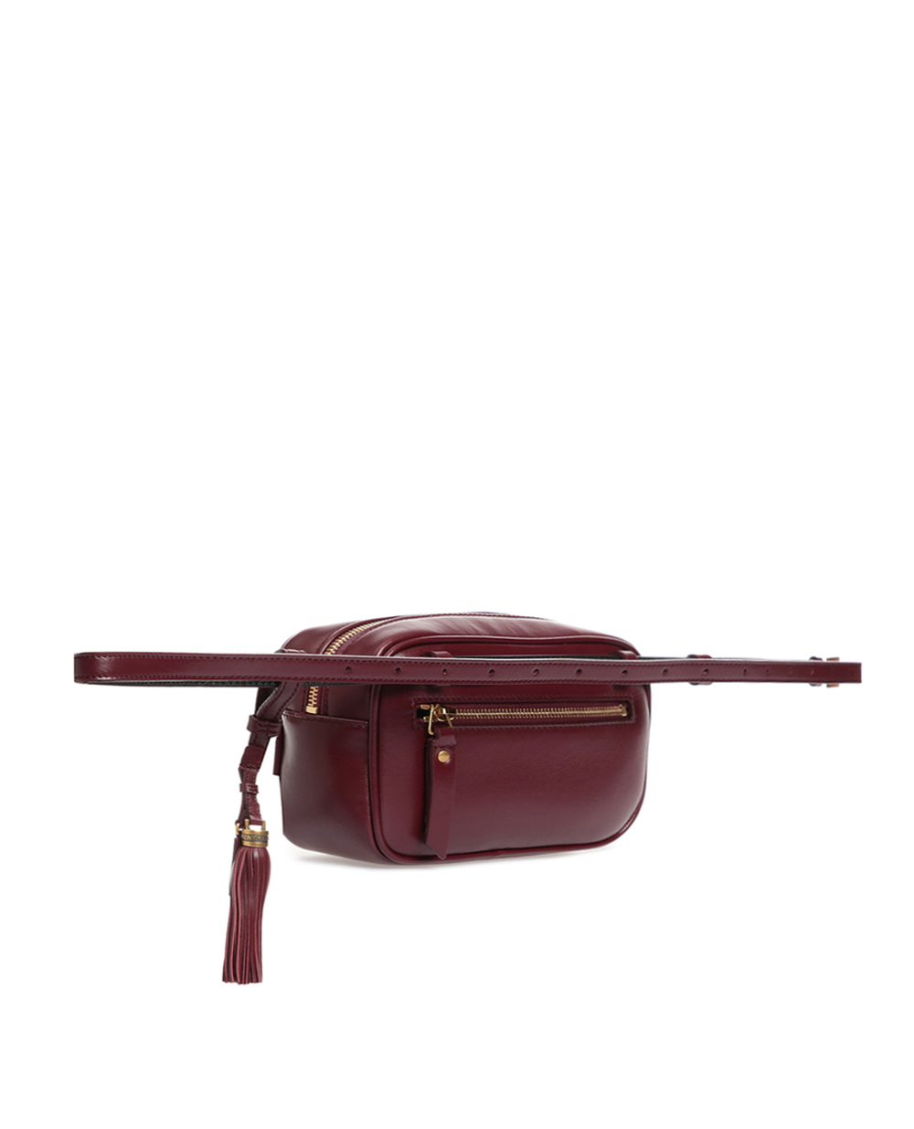 Кожаная поясная сумка Lou Saint Laurent 534817-DV70W-FW19, бордовый цвет • Купить в интернет-магазине Kameron