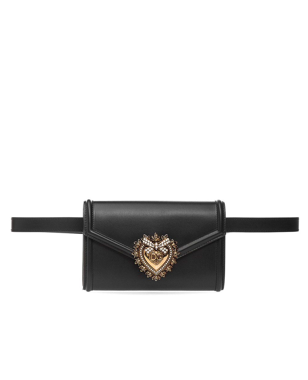 Шкіряна сумка Devotion Dolce&Gabbana BB6706-AV893, чорний колір • Купити в інтернет-магазині Kameron