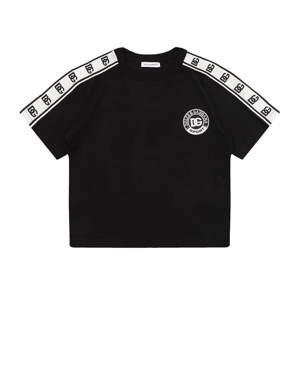 Детская футболка Dolce&Gabbana Kids L4JTEY-G7F0E-S, черный цвет • Купить в интернет-магазине Kameron