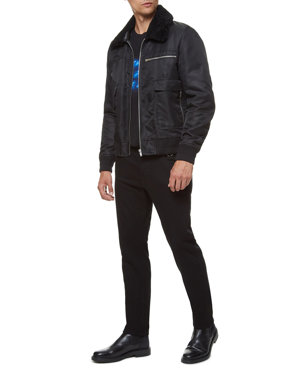 Куртка Saint Laurent 656608-Y9B14, чорний колір • Купити в інтернет-магазині Kameron