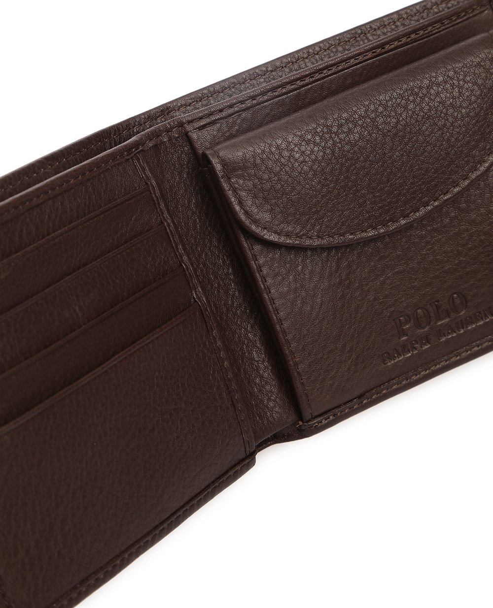 Кожаный кошелек Polo Ralph Lauren 405526127001, коричневый цвет • Купить в интернет-магазине Kameron