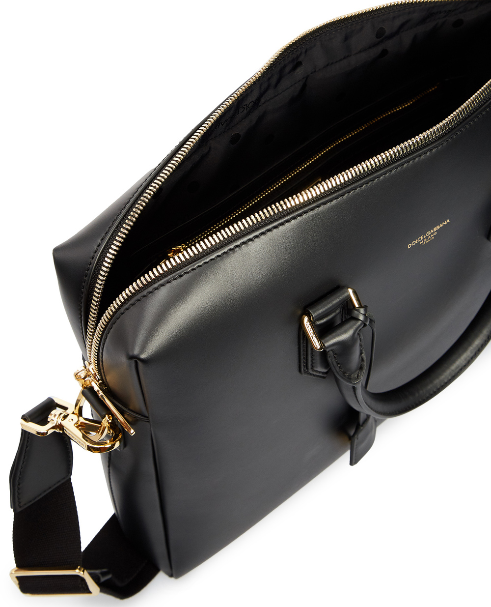 Кожаная сумка Dolce&Gabbana BM1590-AC954, черный цвет • Купить в интернет-магазине Kameron