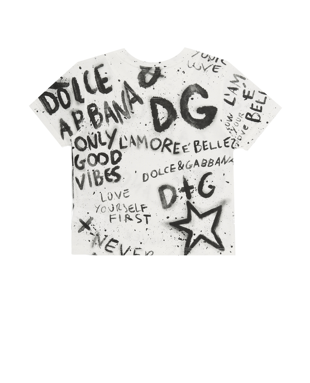 Футболка Dolce&Gabbana Kids L4JT8A-G7BJS-S, белый цвет • Купить в интернет-магазине Kameron