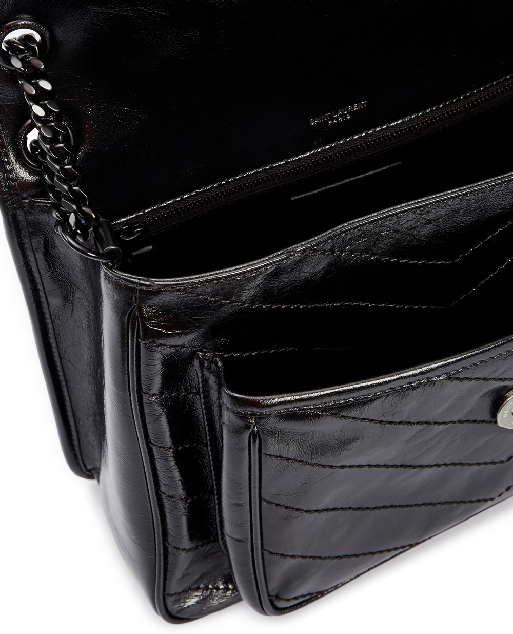 Кожаная сумка Niki Medium Saint Laurent 633184-0EN08, черный цвет • Купить в интернет-магазине Kameron