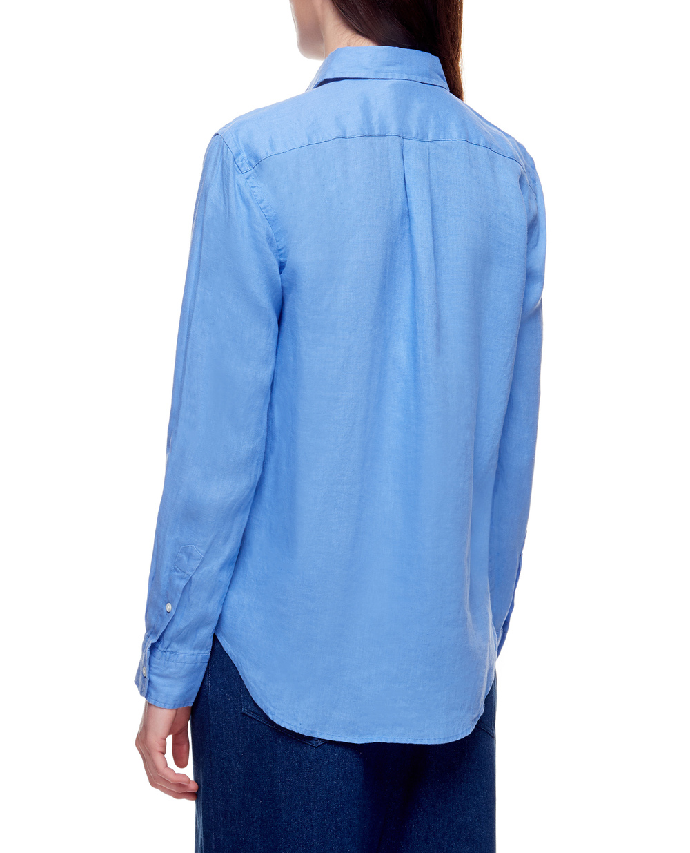 Льняная рубашка Polo Ralph Lauren 211827658010, синий цвет • Купить в интернет-магазине Kameron