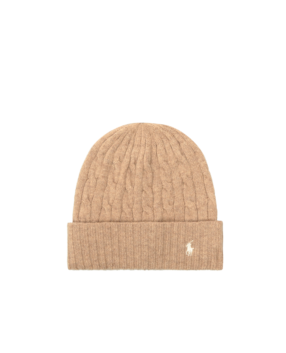 Шерстяная шапка Polo Ralph Lauren 455858396004, бежевый цвет • Купить в интернет-магазине Kameron