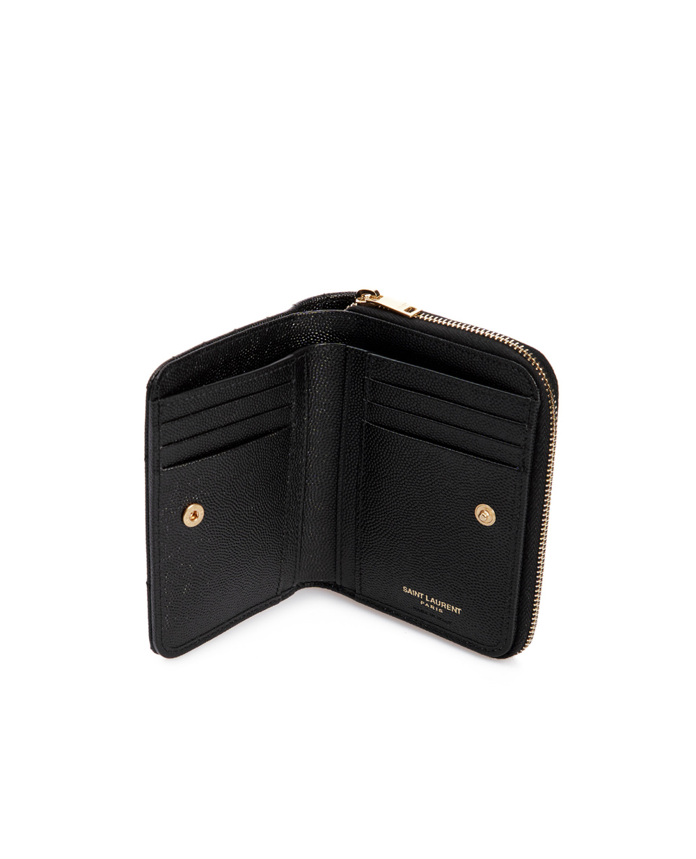 Шкіряний гаманець Saint Laurent 403723-BOW01-, чорний колір • Купити в інтернет-магазині Kameron