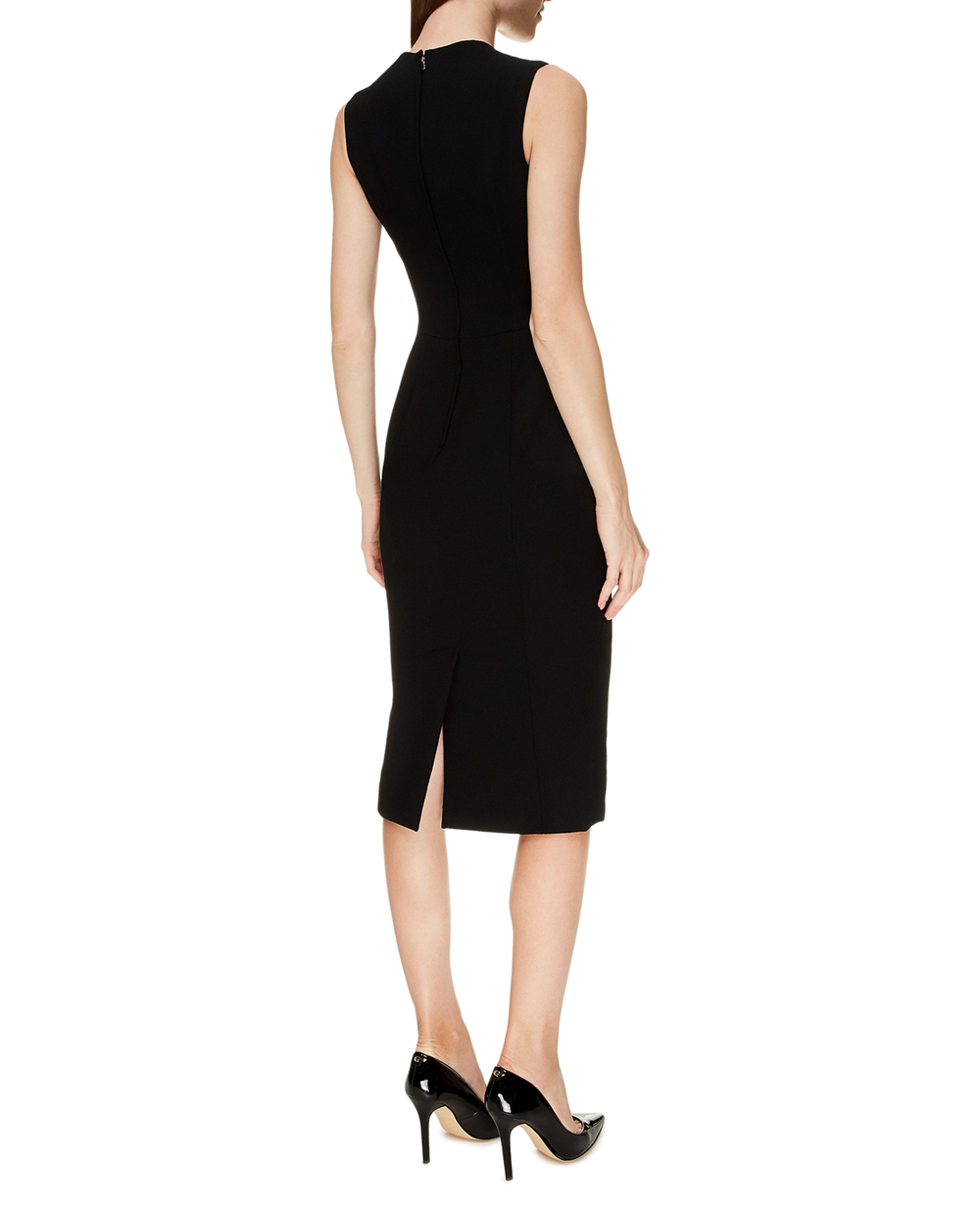 Шерстяное платье Dolce&Gabbana F6J4YT-FUBD2, черный цвет • Купить в интернет-магазине Kameron
