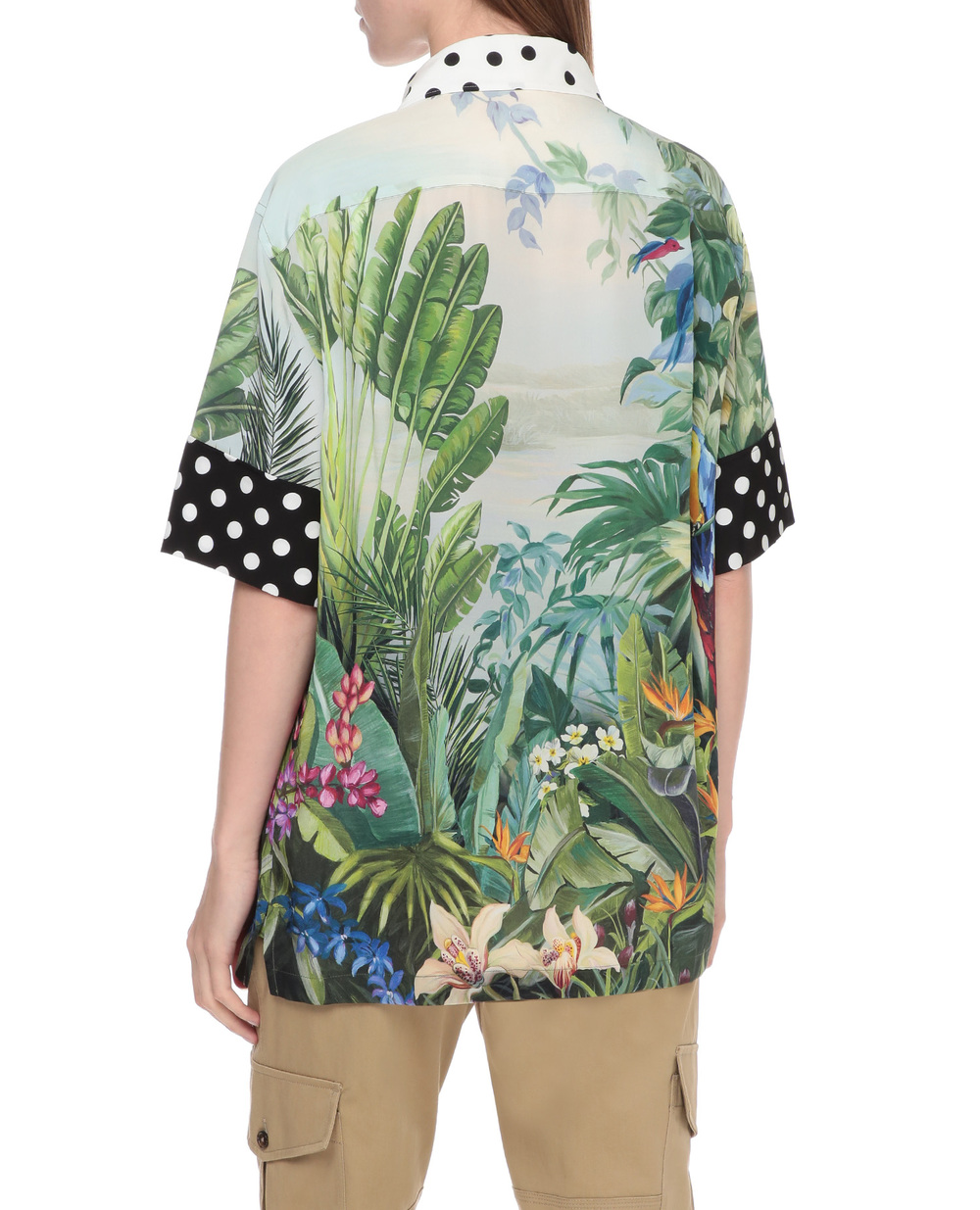 Шелковая блуза Dolce&Gabbana F5N17T-GDV32, разноцветный цвет • Купить в интернет-магазине Kameron