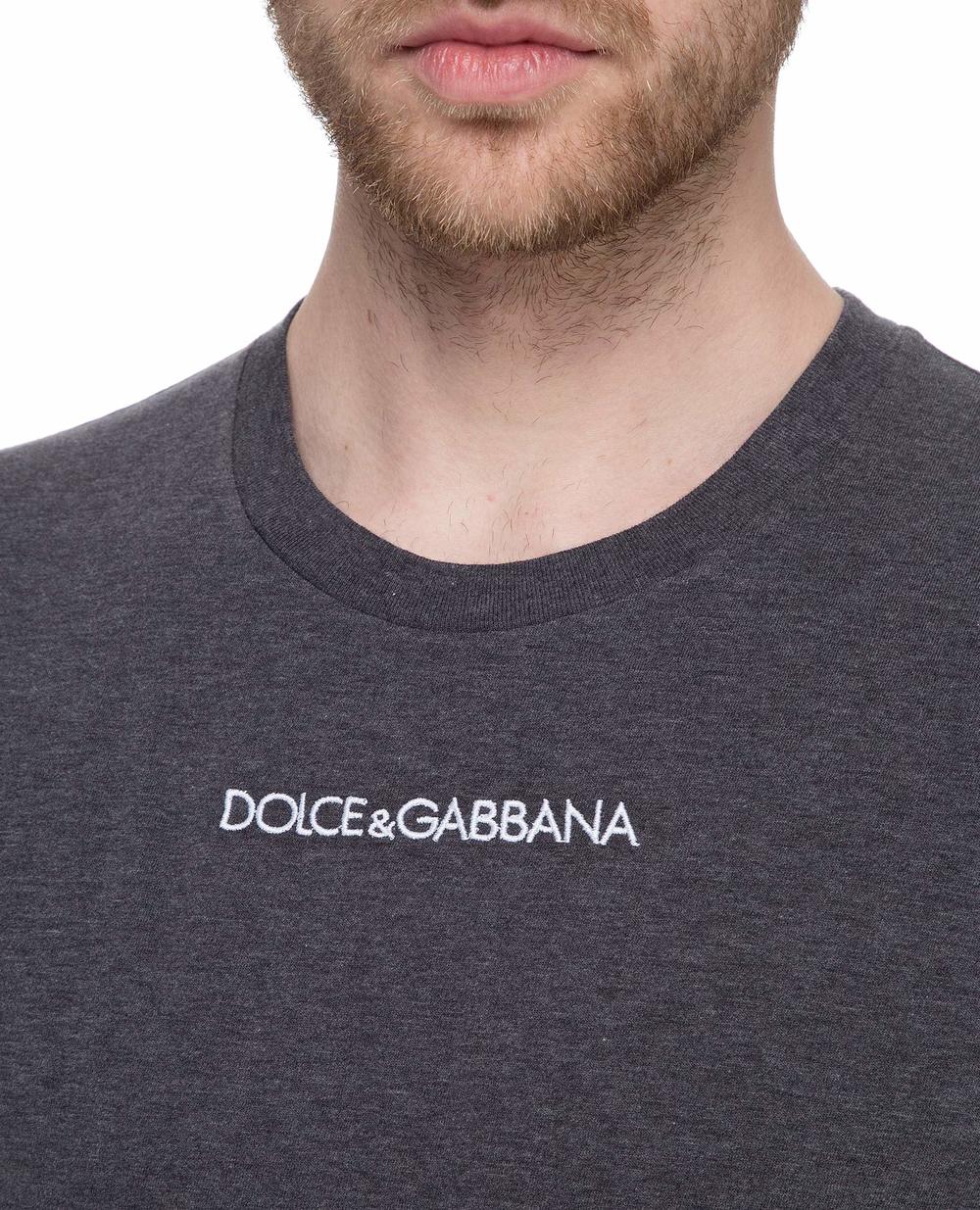 Футболка Dolce&Gabbana G8JM4Z-FU7EQ, серый цвет • Купить в интернет-магазине Kameron