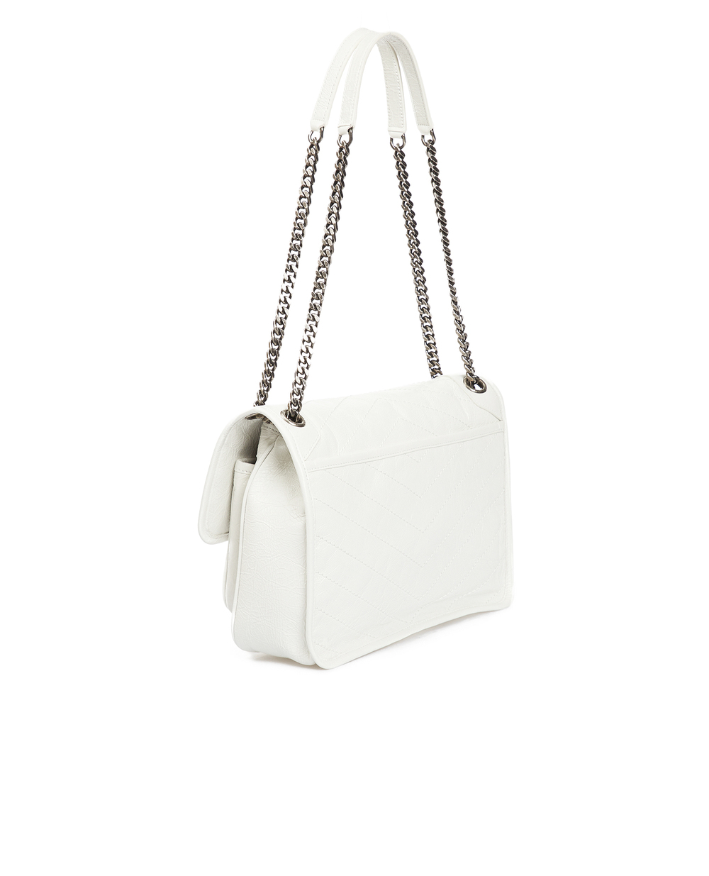 Кожаная сумка Niki Medium Saint Laurent 498894-0EN04-, белый цвет • Купить в интернет-магазине Kameron