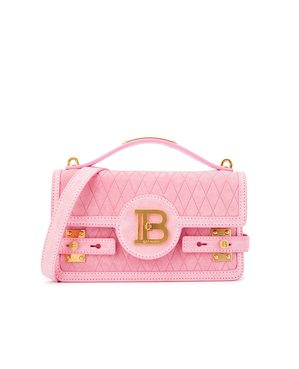 Шкіряна сумка B-Buzz 24 Balmain CN0DA829LCLG, рожевий колір • Купити в інтернет-магазині Kameron