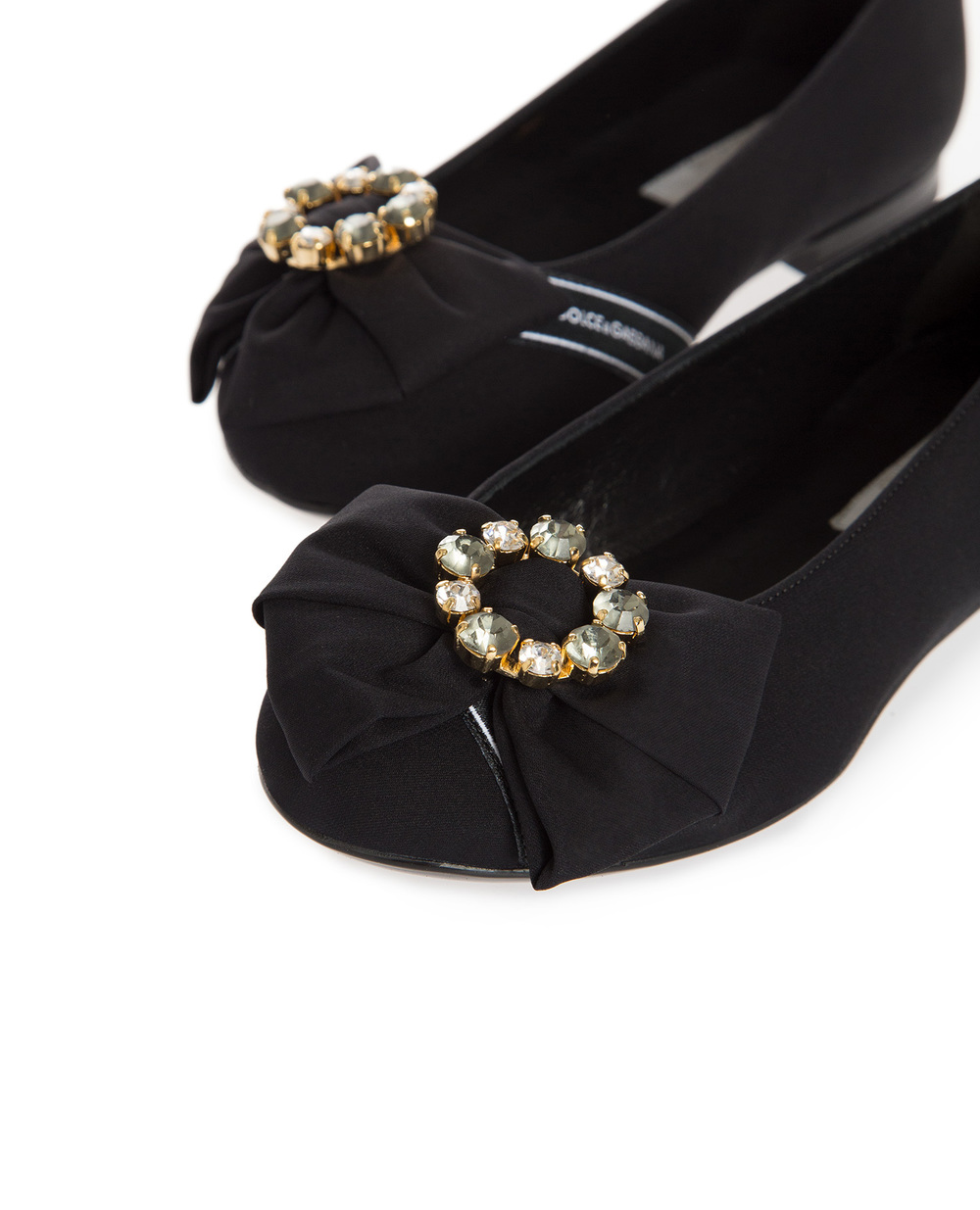 Шелковые балетки Dolce&Gabbana D10854-AA611-M, черный цвет • Купить в интернет-магазине Kameron