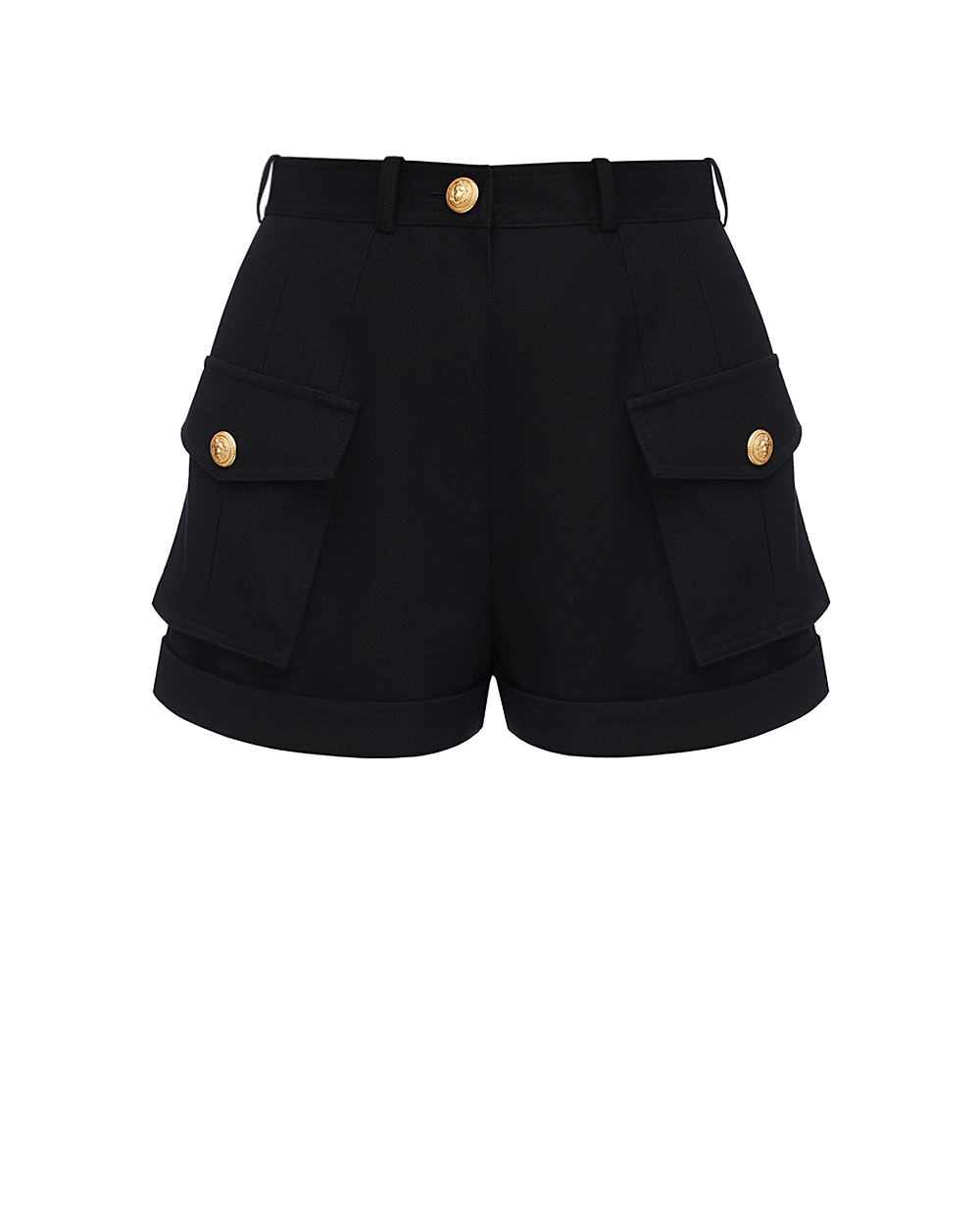 Шерстяные шорты Balmain AF1PA190WB05, черный цвет • Купить в интернет-магазине Kameron