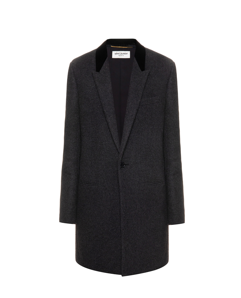 Кашемірове пальто Saint Laurent 483821-Y682B, сірий колір • Купити в інтернет-магазині Kameron