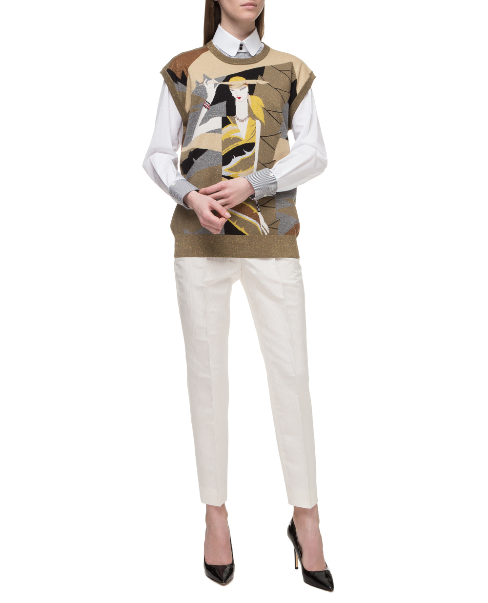Рубашка Dolce&Gabbana F5L59T-FU5K9, белый цвет • Купить в интернет-магазине Kameron