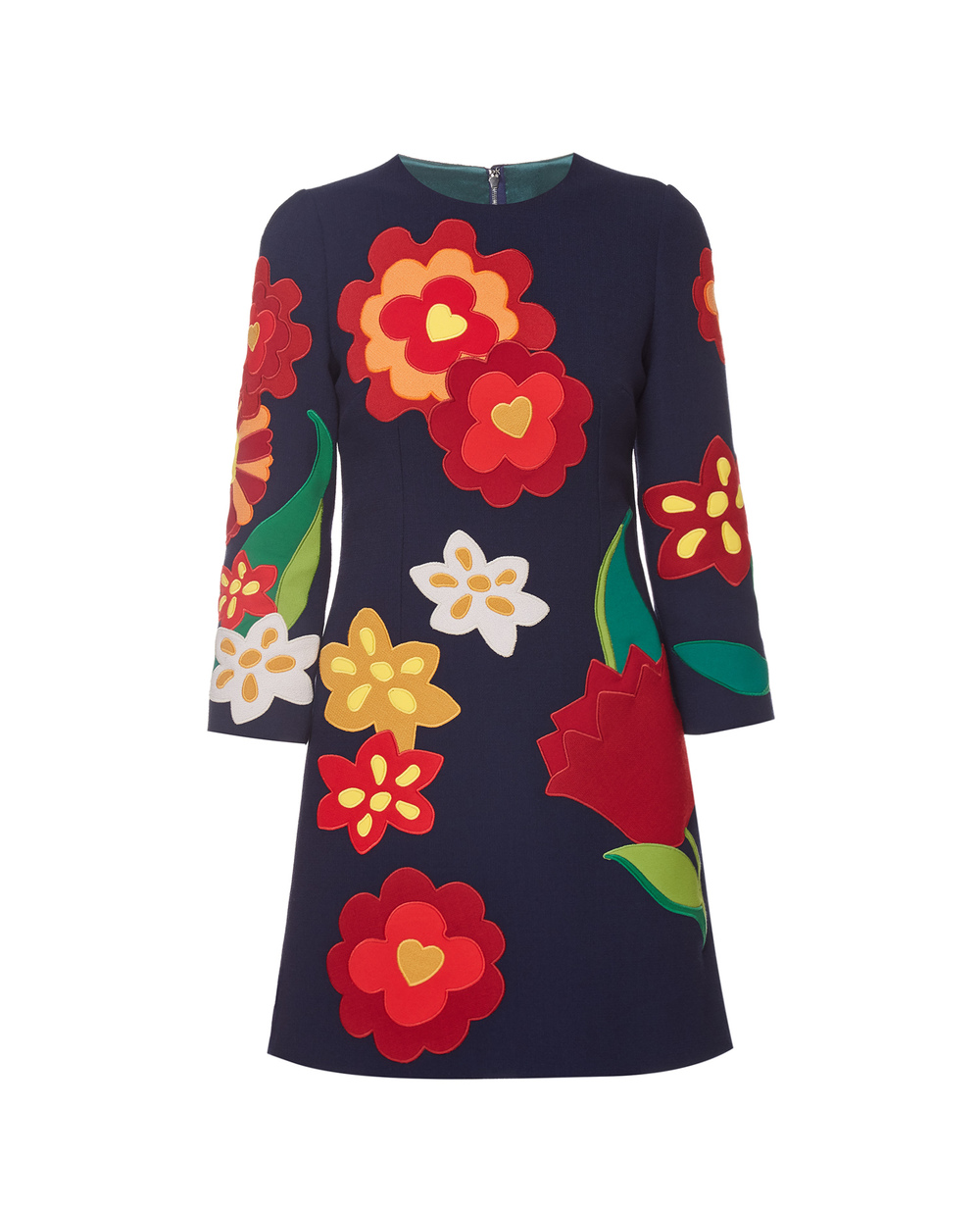 Шерстяное платье Dolce&Gabbana F6Q4ZZ-FU2TZ, разноцветный цвет • Купить в интернет-магазине Kameron