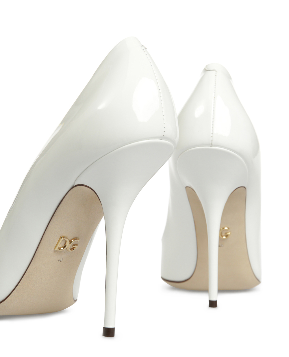 Шкіряні човники Cardinale Dolce&Gabbana CD1475-A1471, білий колір • Купити в інтернет-магазині Kameron