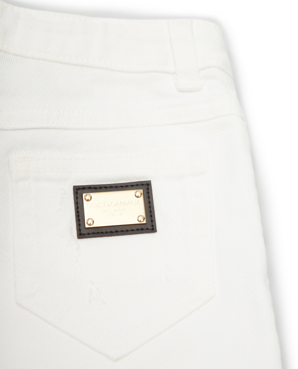 Дитяча джинсова спідниця Dolce&Gabbana Kids L54I52-LDA84-B, білий колір • Купити в інтернет-магазині Kameron