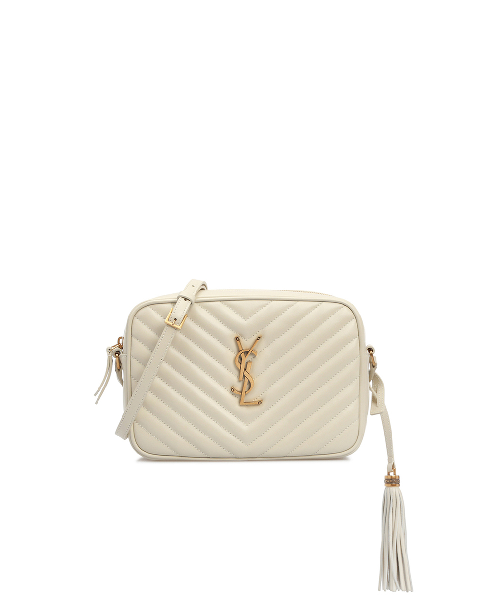 Кожаная сумка Lou Saint Laurent 612544-DV707-, белый цвет • Купить в интернет-магазине Kameron
