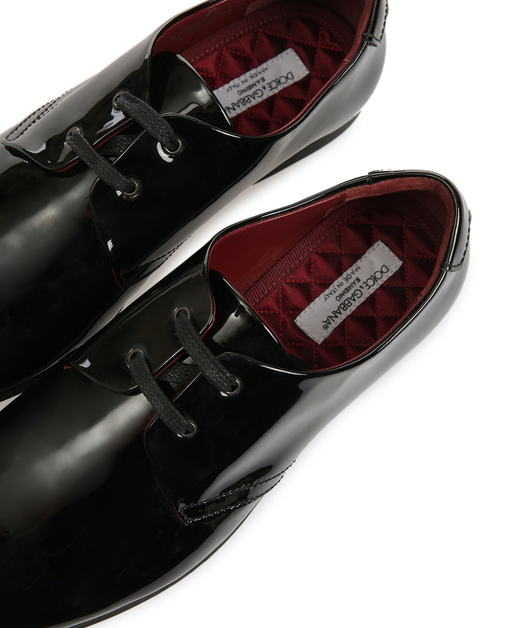 Лаковые дерби Dolce&Gabbana Kids DA0250-A1328-M-FW17, черный цвет • Купить в интернет-магазине Kameron