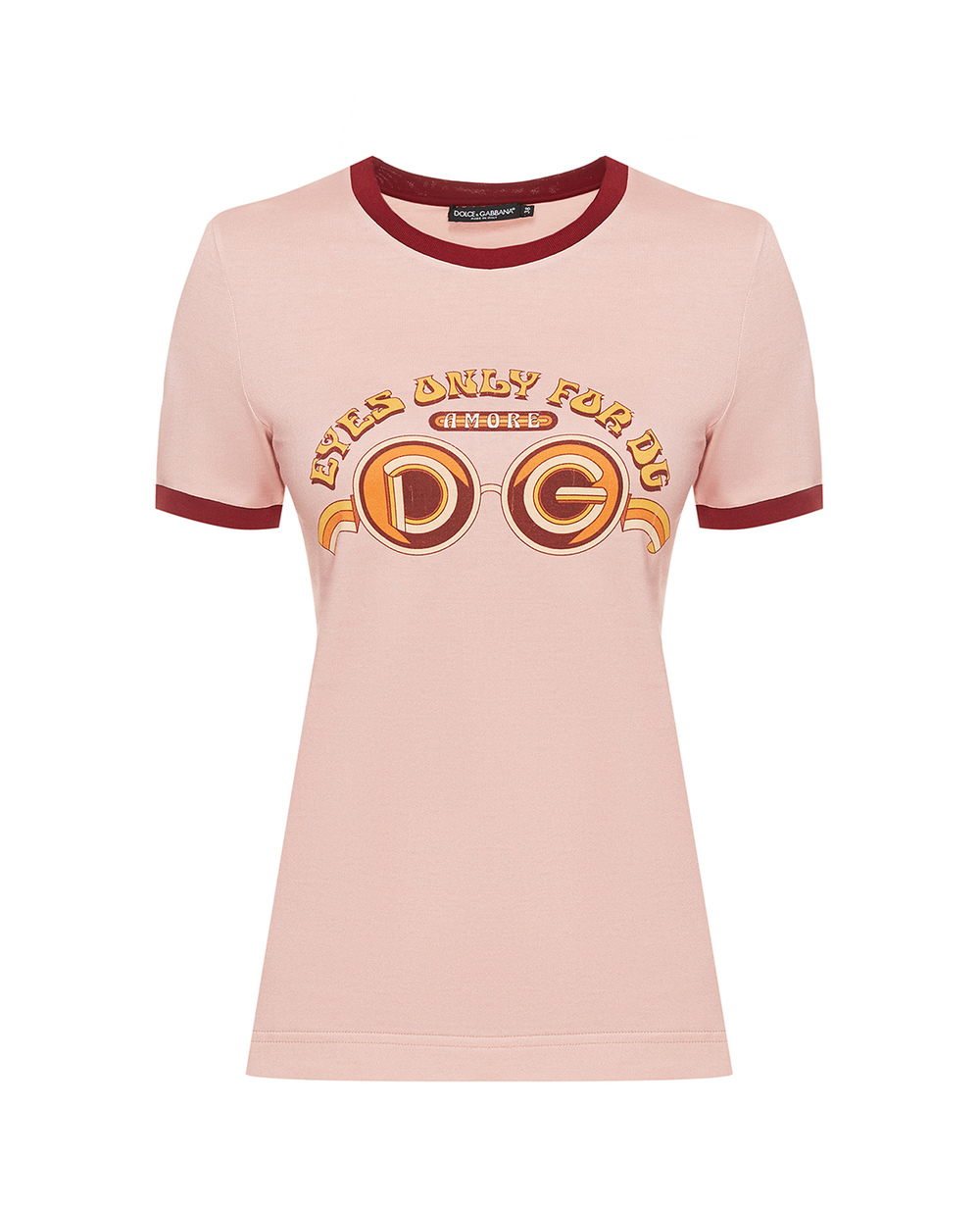 Футболка Dolce&Gabbana F8N36T-HI7HB, рожевий колір • Купити в інтернет-магазині Kameron