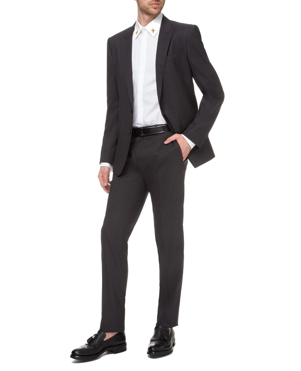 Шерстяной костюм (пиджак, брюки) Dolce&Gabbana GK0RMT-FU3N7, графит цвет • Купить в интернет-магазине Kameron