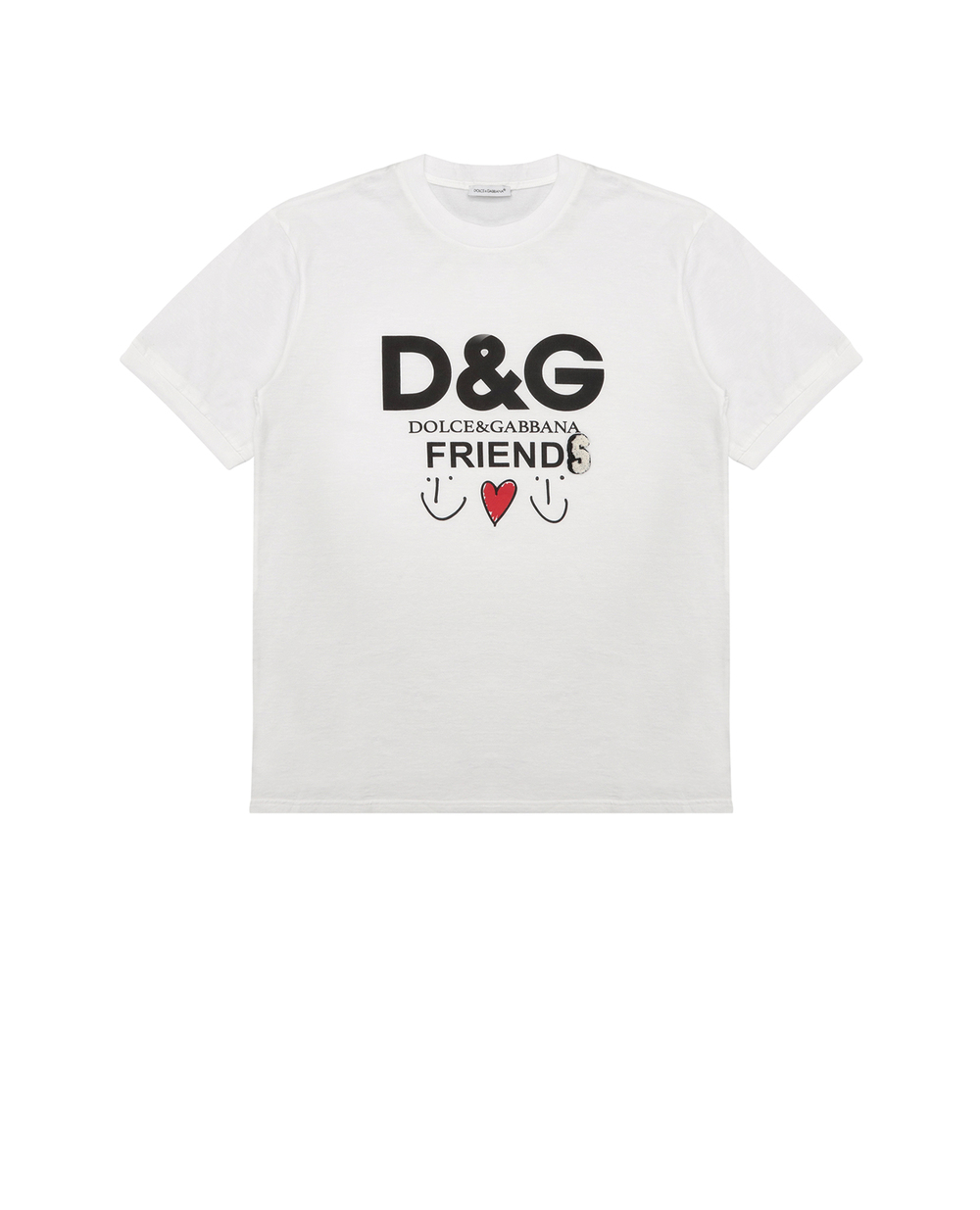 Детская футболка Dolce&Gabbana Kids L5JTBT-G7QDX-S, белый цвет • Купить в интернет-магазине Kameron