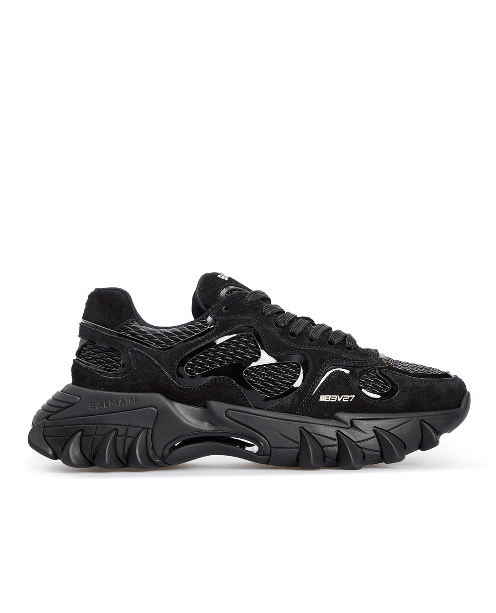 Замшеві кросівки Balmain AN1VI714THPC, чорний колір • Купити в інтернет-магазині Kameron