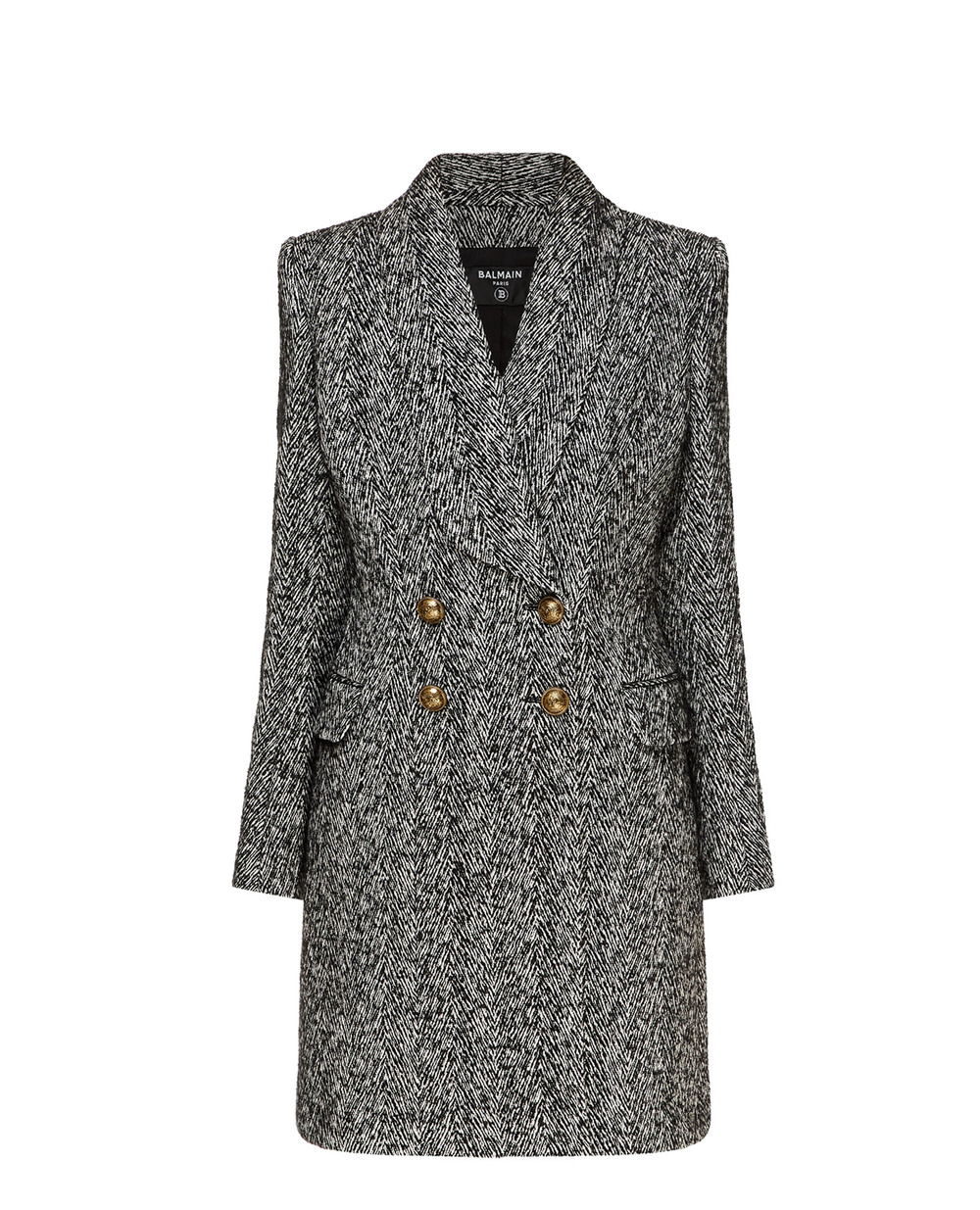 Пальто Balmain UF19571C244, сірий колір • Купити в інтернет-магазині Kameron
