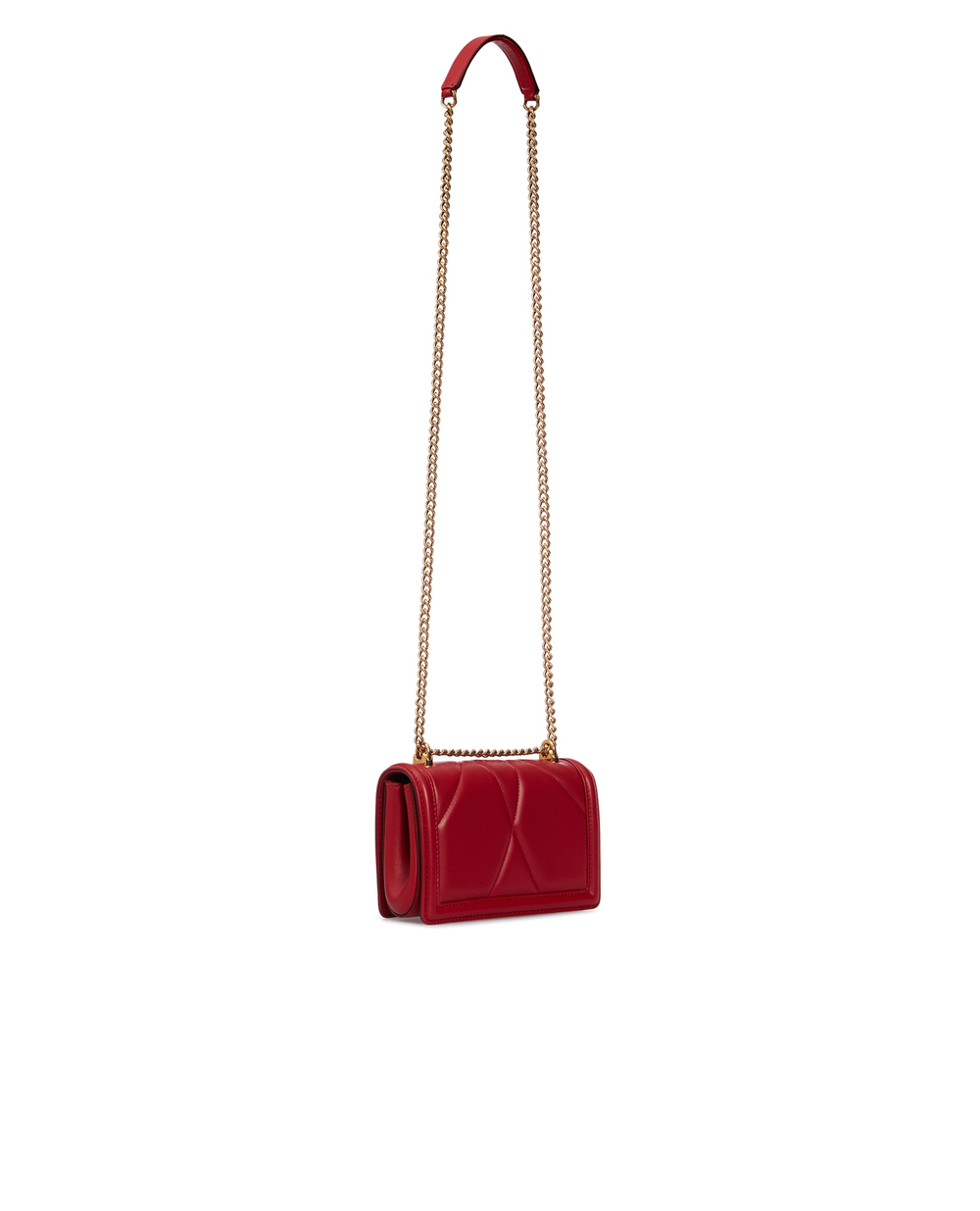 Кожаная сумка Devotion mini Dolce&Gabbana BB6880-AV967, красный цвет • Купить в интернет-магазине Kameron