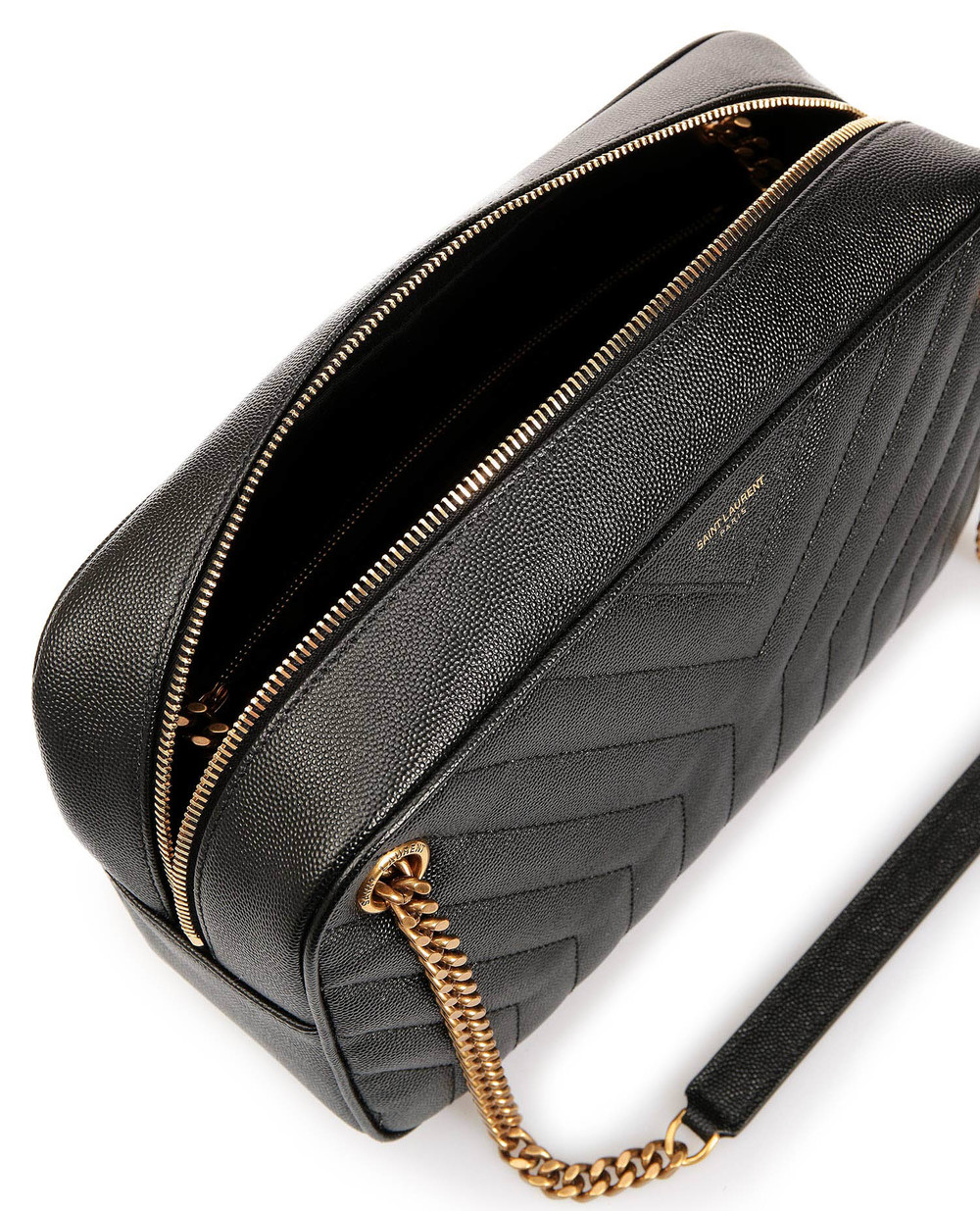 Кожаная сумка Saint Laurent 617691-BOWS7, черный цвет • Купить в интернет-магазине Kameron